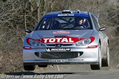 Marcus Grönholm - Timo Rautiainen
70º Rallye Automobile de Monte-Carlo 2002. Peugeot 206 WRC (948 NVB 75). Clasificado 5º.

Del 18 al 20 de Enero, Monaco.
Superficie: asfalto - nieve.

El Rally tenia un total de 1424.55 km km de los que 396.78 km divididos en 15 tramos eran especiales, (una de ellas fue cancelada SS2 Sisteron - Thoard 1 de 36.73 Km).

Se inscribieron 55 equipos, tomaron la salida 54, finalizaron 26.@
Palabras clave: Marcus_Gronholm;Peugeot;WRC;Montecarlo;2002