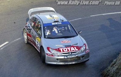 Gilles Panizzi - Hervé Panizzi
70º Rallye Automobile de Monte-Carlo 2002. Peugeot 206 WRC (952 NVB 75). Clasificado 7º.

Del 18 al 20 de Enero, Monaco.
Superficie: asfalto - nieve.

El Rally tenia un total de 1424.55 km km de los que 396.78 km divididos en 15 tramos eran especiales, (una de ellas fue cancelada SS2 Sisteron - Thoard 1 de 36.73 Km).

Se inscribieron 55 equipos, tomaron la salida 54, finalizaron 26.@
Palabras clave: Gilles_Panizzi;Peugeot;WRC;Montecarlo;2002
