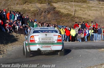 Roman Kresta - Jan Tomanek
70º Rallye Automobile de Monte-Carlo 2002. Skoda Octavia WRC Evo2 (MBS 97-68). Abandonó por accidente en SS7 Puget - Toudon 2 de 26.76 Km.

Del 18 al 20 de Enero, Monaco.
Superficie: asfalto - nieve.

El Rally tenia un total de 1424.55 km km de los que 396.78 km divididos en 15 tramos eran especiales, (una de ellas fue cancelada SS2 Sisteron - Thoard 1 de 36.73 Km).

Se inscribieron 55 equipos, tomaron la salida 54, finalizaron 26.@
Palabras clave: Montecarlo;Skoda;Octavia;2002