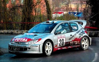 Cédric Robert - Gérald Bedon
71º Rallye Automobile de Monte-Carlo 2003. Peugeot 206 WRC (3976 XR 69). Clasificado 6º.

Del 24 al 26 de Enero, Monaco.
Superficie: asfalto - nieve.

El Rally tenia un total de 1357.92 km de los que 415.02 km divididos en 14 tramos eran especiales.

Tomaron la salida 50 equipos, finalizaron 29.@
Palabras clave: Peugeot;WRC;Montecarlo;2003