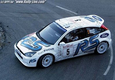 François Duval - Jean-Marc Fortin
71º Rallye Automobile de Monte-Carlo 2003. Ford Focus WRC '02 (EX02 OBE). Clasificado 7º.

Del 24 al 26 de Enero, Monaco.
Superficie: asfalto - nieve.

El Rally tenia un total de 1357.92 km de los que 415.02 km divididos en 14 tramos eran especiales.

Tomaron la salida 50 equipos, finalizaron 29.@
Palabras clave: Ford;Focus;WRC;Montecarlo;2003