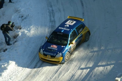 Brice Tirabassi - Jacques-Julien Renucci
71º Rallye Automobile de Monte-Carlo 2003. Renault Clio S1600 (871 AMC 83). Clasificado 17º.

Del 24 al 26 de Enero, Monaco.
Superficie: asfalto - nieve.

El Rally tenia un total de 1357.92 km de los que 415.02 km divididos en 14 tramos eran especiales.

Tomaron la salida 50 equipos, finalizaron 29.@
Palabras clave: Renault;Clio;Montecarlo;2003;nieve