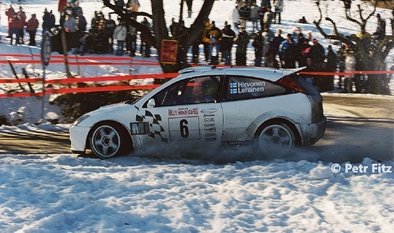 Mikko Hirvonen - Jarmo Lehtinen
71º Rallye Automobile de Monte-Carlo 2003. Ford Focus WRC '02 (EK51 HXZ). Abandonó por accidente en SS9 Les 4 Chemins - Sigale 2 de 32.11 km.

Del 24 al 26 de Enero, Monaco.
Superficie: asfalto - nieve.

El Rally tenia un total de 1357.92 km de los que 415.02 km divididos en 14 tramos eran especiales.

Tomaron la salida 50 equipos, finalizaron 29.

© Petr Fitz
@
Palabras clave: Ford;Focus;WRC;Montecarlo;2003;Mikko_Hirvonen;Nieve