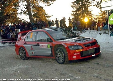 Gilles Panizzi - Hervé Panizzi
73º Rallye Automobile de Monte-Carlo 2005. Mitsubishi Lancer WRC. Clasificado 3º.
El Rally tenis un total de 1,360.13 Km de los que 353.07 Km divididos en 15 tramos, eran especiales.
Tomaron la salida 34 equipos, finalizaron 24.@
Palabras clave: Gilles_Panizzi;Mitsubishi;Lancer;WRC;Montecarlo;2005
