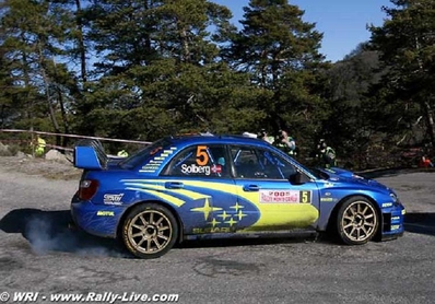 Petter Solberg - Phil Mills
73º Rallye Automobile de Monte-Carlo 2005. Subaru Impreza S10 WRC 04 (WT53 SRT). Abandonó por accidente en SS12 La Bollene Vesubie - Sospel 1 de 31.19 Km.
Subaru World Rally Team

Del 21 al 23 de Enero, Mónaco
Superficie: asfalto - nieve.

El Rally tenis un total de 1360.13 km de los que 353.07 km divididos en 15 tramos eran especiales.

Tomaron la salida 34 equipos, finalizaron 24.@
Palabras clave: Petter_Solberg;Phil_Mills;Subaru;Impreza;WRC;Montecarlo;2005