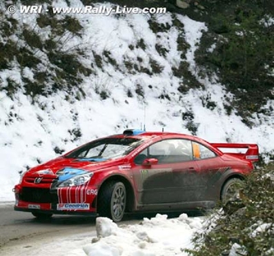 Toni Gardemeister - Jakke Honkanen
74º Rallye Automobile de Monte-Carlo 2006. Peugeot 307 WRC (268 PWX 75). Clasificado 3º.

Del 20 al 22 de Enero, Monaco.
Superficie: asfalto - nieve.

El Rally tenia un total de 1294.89 Km de los que 366.39 km divididos en 18 tramos eran especiales, (2 de ellas fueron canceladas SS3 Pierlas - Ilonse 1 de 23.22 Km y SS11 La Tour sur Tinee - Utelle 2 de 18.73 Km).

Se inscribieron 53 equipos, tomaron la salida 51, finalizaron 43.@
Palabras clave: Toni_Gardemeister;Peugeot;WRC;Montecarlo;2006;nieve
