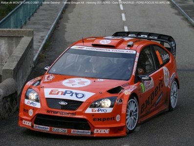 Henning Solberg - Cato Menkerud
75º Rallye Automobile de Monte-Carlo 2007. Ford Focus RS WRC 06 (EU55 CNX). Clasificado 14º.

Del 18 al 21 de Enero, Valence, Monte-Carlo.
Superficie: asfalto - nieve.

El Rally tenia un total de 1185.22 km de los que 328.54 km divididos en 15 tramos eran especiales.

Tomaron la salida 47 equipos, finalizaron 39.
Palabras clave: Henning_Solberg;Ford;Focus;WRC;Montecarlo;2007