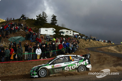 François Duval - Eddy Chevaillier
76º Rallye Automobile de Monte-Carlo 2008. Ford Focus RS WRC '07 (EU07 STX). Clasificado 4º.

Del 24 al 27 de Enero, Valence - Monaco.
Superficie: asfalto - nieve.

El Rally tenia un total de 1481.25 km de los que 365.09 km divididos en 19 tramos, eran especiales.

Se inscribieron 50, tomaron la salida 47, finalizaron 34.@
Palabras clave: ;Ford;Focus;WRC;Montecarlo;2008