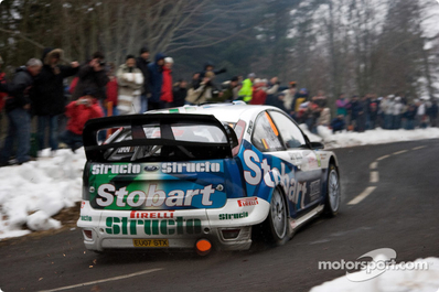 François Duval - Eddy Chevaillier
76º Rallye Automobile de Monte-Carlo 2008. Ford Focus RS WRC '07 (EU07 STX). Clasificado 4º.

Del 24 al 27 de Enero, Valence - Monaco.
Superficie: asfalto - nieve.

El Rally tenia un total de 1481.25 km de los que 365.09 km divididos en 19 tramos, eran especiales.

Se inscribieron 50, tomaron la salida 47, finalizaron 34.@
Palabras clave: ;Ford;Focus;WRC;Montecarlo;2008