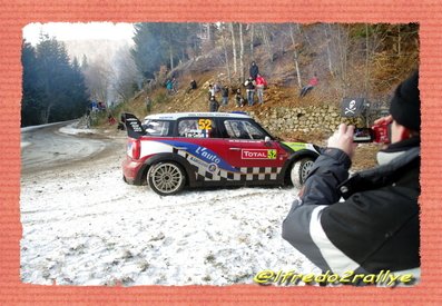 Pierre Campana -  Sabrina de Castelli
80º Rallye Automobile de Monte-Carlo 2012. Mini John Cooper Works WRC (2 WRC). Clasificado 7º.

Del 17 al 22 de Enero, Valence - Monaco.
Superficie: asfalto - nieve.

El Rally teni­a un total de 1772.52 km de los que 433.36 Km divididos en 18 tramos eran especiales.

Se inscribieron 82 equipos, tomaron la salida 73, finalizaron 45.@
Palabras clave: Mini;Cooper;Montecarlo;2012;nieve