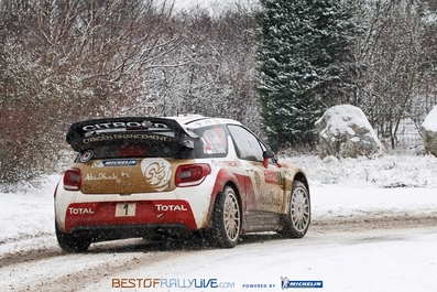 Sébastien Loeb - Daniel Elena
81º Rallye Automobile de Monte-Carlo 2013. Citröen DS3 WRC. Clasificado 1º.

Del 15 al 20 de Enero, Valence.
Superficie: asfalto - nieve.

El Rallye tenia un total de 1778.81 Km de los que 468.42 Km divididos en 18 tramos eran especiales (2 de ellos fueron cancelados por exceso de nieve, SS17 Moulinet - La Bollene Vesubie 3 de 23.54 Km y SS18 Lantosque - Luceram 2 de 18.95 Km).

Tomaron la salida 73 equipos, finalizaron 45.@
Palabras clave: Sebastien_Loeb;Citroen;DS3;WRC;Montecarlo;2013;nieve