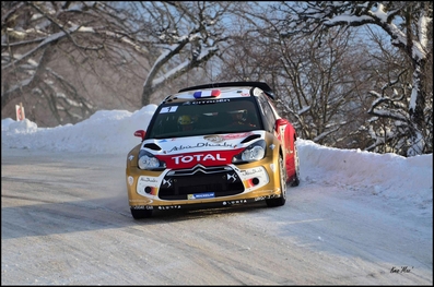 Sébastien Loeb - Daniel Elena
81º Rallye Automobile de Monte-Carlo 2013. Citröen DS3 WRC. Clasificado 1º.

Del 15 al 20 de Enero, Valence.
Superficie: asfalto - nieve.

El Rallye tenia un total de 1778.81 Km de los que 468.42 Km divididos en 18 tramos eran especiales (2 de ellos fueron cancelados por exceso de nieve, SS17 Moulinet - La Bollene Vesubie 3 de 23.54 Km y SS18 Lantosque - Luceram 2 de 18.95 Km).

Tomaron la salida 73 equipos, finalizaron 45.

COPYRIGHT Kevin Mazzilli
@
Palabras clave: Sebastien_Loeb;Citroen;DS3;WRC;Montecarlo;2013;nieve