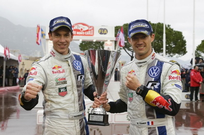 Sebastien Ogier - Julien Ingrassia
81º Rallye Automobile de Monte-Carlo 2013. Volkswagen Polo R WRC. Clasificado 2º.

Del 15 al 20 de Enero, Valence.
Superficie: asfalto - nieve.

El Rallye tenia un total de 1778.81 Km de los que 468.42 Km divididos en 18 tramos eran especiales (2 de ellos fueron cancelados por exceso de nieve, SS17 Moulinet - La Bollene Vesubie 3 de 23.54 Km y SS18 Lantosque - Luceram 2 de 18.95 Km).

Tomaron la salida 73 equipos, finalizaron 45.@
Palabras clave: Sebastien_Ogier;Volkswagen;Polo;WRC;2013;Personajes;Montecarlo