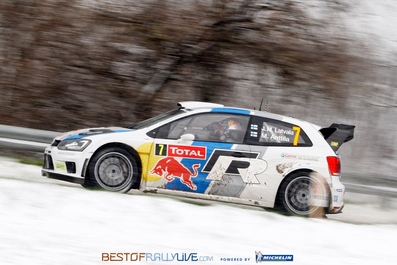 Jari-Matti Latvala - Miikka Anttila
81º Rallye Automobile de Monte-Carlo 2013. Volkswagen Polo R WRC (WOB VW 360). Abandonó por accidente en SS14 Moulinet - La Bollène Vésubie 1 de 23.54 km.
Volkswagen Motorsport

Del 15 al 20 de Enero, Valence.
Superficie: asfalto - nieve.

El Rallye tenia un total de 1778.81 Km de los que 468.42 Km divididos en 18 tramos eran especiales (2 de ellos fueron cancelados por exceso de nieve, SS17 Moulinet - La Bollene Vesubie 3 de 23.54 Km y SS18 Lantosque - Luceram 2 de 18.95 Km).

Tomaron la salida 73 equipos, finalizaron 45.@
Palabras clave: Volkswagen;Polo;WRC;2013;nieve;Montecarlo