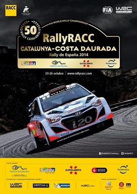 50º RallyRACC Catalunya-Costa Daurada (Rallye de España)
Programa

Del jueves 23-Octubre-2014 al Sábado 26-Octubre-2014
Superficie: tierra - asfalto.

El Rally tenia un total de 1391.53 Km de los que 372.96 Km divididos en 17 tramos eran especiales cronometrados.

Se inscribieron 74 equipos, tomaron la salida 64, finalizaron 56.
Palabras clave: Catalunya;España;2014;Programas