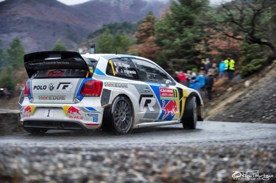 Sebastien Ogier - Julien Ingrassia
82º Rallye Automobile de Monte-Carlo 2014. Volkswagen Polo R WRC. Clasificado 1º.
El Rallye tenia un total de 1,373.36 Km de los que 360.48 divididos en 15 tramos, eran especiales, (una de ellas fue cancelada por exceso de nieve SS14 La Bollene Vesubie - Mouline 2 de 23.40 Km, mas conocido como Col de Turini, por exceso de nieve).
Se inscribieron 72 participantes, tomaron la salida 68, finalizaron 40.@
Palabras clave: Sebastien_Ogier;Julien_Ingrassia;Volkswagen;Polo;WRC;Montecarlo;2014