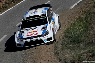 Sebastien Ogier -  Julien Ingrassia
50º RallyRACC Catalunya - Costa Daurada 2014. Volkswagen Polo R WRC. Clasificado 1º.
El Rally tenia un total de 1,391.53 Km de los que 372.96 Km divididos en 17 tramos, eran especiales.
Se inscribieron 74 equipos, tomaron la salida 64, finalizaron 56.@
Palabras clave: Sebastien_Ogier;Catalunya;España;Costa_Dorada;Volkswagen;Polo;WRC;2014