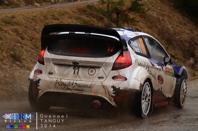 Bryan Bouffier - Xavier Panseri
82º Rallye Automobile de Monte-Carlo 2014. Ford Fiesta RS WRC. Clasificado 2º.
El Rallye tenia un total de 1,373.36 Km de los que 360.48 divididos en 15 tramos, eran especiales, (una de ellas fue cancelada por exceso de nieve SS14 La Bollene Vesubie - Mouline 2 de 23.40 Km, mas conocido como Col de Turini, por exceso de nieve).
Se inscribieron 72 participantes, tomaron la salida 68, finalizaron 40.
Palabras clave: ;Ford;Fiesta;WRC;Montecarlo;2014