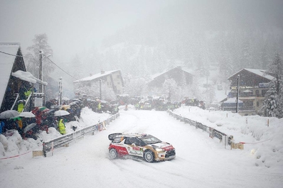 Mads Ostberg - Jonas Andersson
82º Rallye Automobile de Monte-Carlo 2014. Citröen DS3 WRC. Clasificado 4º.
El Rallye tenia un total de 1,373.36 Km de los que 360.48 divididos en 15 tramos, eran especiales, (una de ellas fue cancelada por exceso de nieve SS14 La Bollene Vesubie - Mouline 2 de 23.40 Km, mas conocido como Col de Turini, por exceso de nieve).
Se inscribieron 72 participantes, tomaron la salida 68, finalizaron 40.
Palabras clave: ;Citroen;DS3;WRC;Montecarlo;2014;Col_Turini