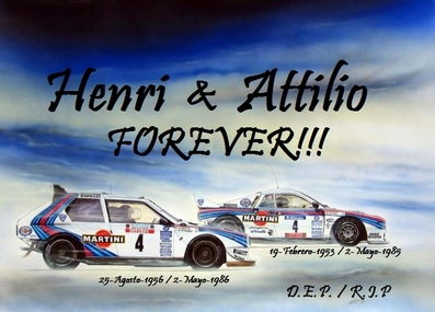 Henri Toivonen & Attilio Bettega
FOREVER!!!!
Palabras clave: Lancia;Dibujos;1986;1985
